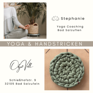 Yoga + Grobstrick Kissen