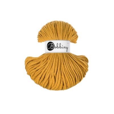 bobbiny classic flechtkordel mustard 4 mm